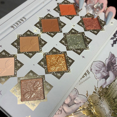 李佳琦推荐魅力天使8色眼影盘便携ins超火闪粉珠光哑光大地色