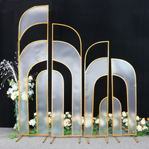  Good goods clearance transparent phantom screen Wedding stage background windsurfing wrought iron film arch light film wedding props