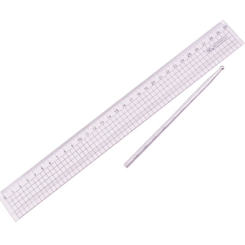 Butterfly brand art groove ruler 30cm boundary ruler mesh student ruler design drawing brush linear painting ruler
