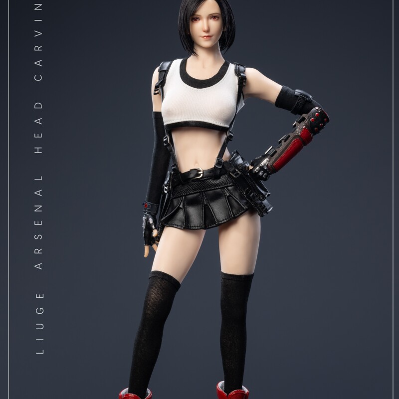 In Stock 1:6 Scale Tifa Fashion Female Soldier Outfit with Movable Eyes Accessory Pack