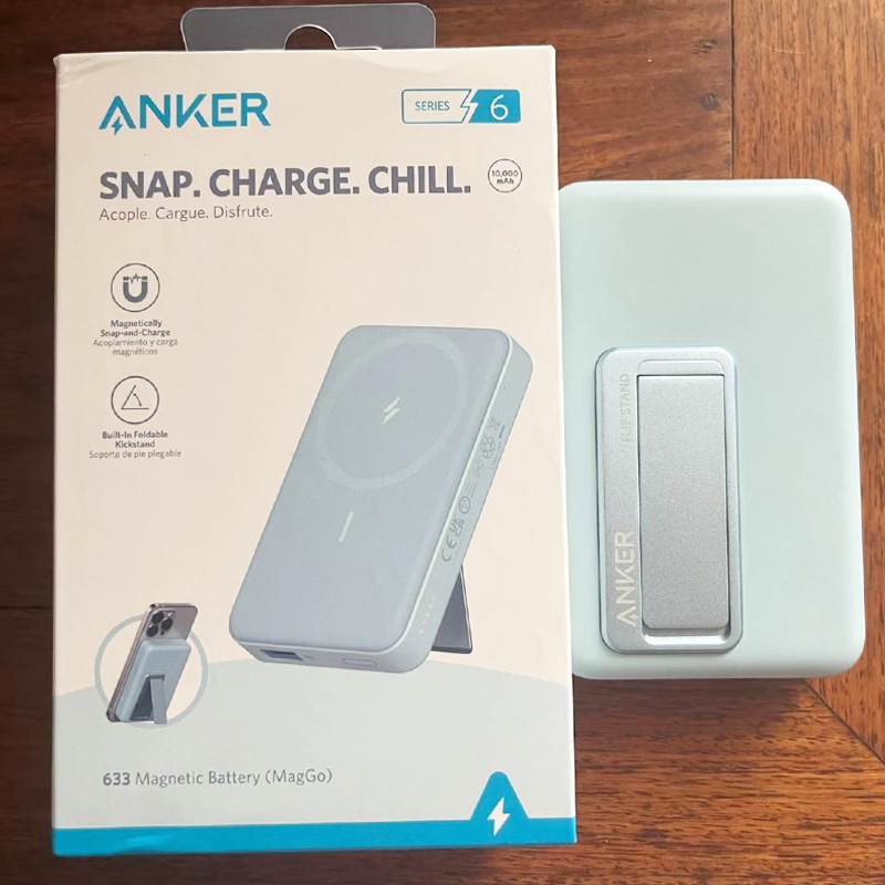 Anker Maggo Magnetic Power Bank 10000Mah Wireless Compatible with Magsafe, Thin and Compact A1641