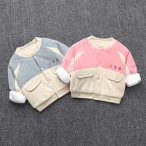 Baby cotton-padded jacket autumn and winter children thick coat children thin cotton clothes outside wearing cotton cotton warm clothes