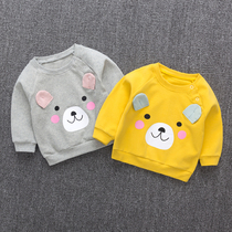 Baby Spring and Autumn Sweater baby jacket 0-2 year old female thin cotton foreign bear clothes baby boy autumn male tide