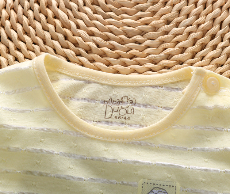 Bé mùa hè điều hòa không khí phù hợp với đồ lót trẻ em của trẻ em áo khoác mỏng cotton dài tay T-Shirt đặt mảnh duy nhất siêu mỏng 0-2 tuổi