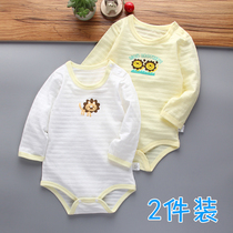 Summer bamboo cotton baby thin triangle ha clothes infant cotton climbing suit jumpsuit jumpsuit air-conditioning room bag
