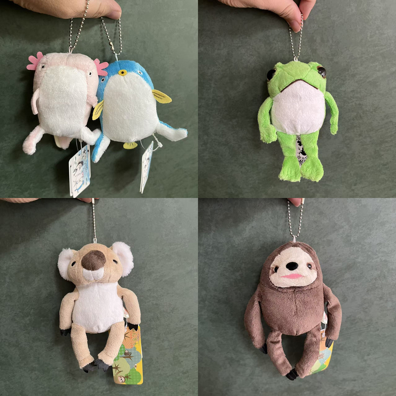 Authentic Japanese Shinada Cute Animal Pendant Fluffy Soft Adorable Ukiyo-E Koala Sloth Fish Frog Aquatic