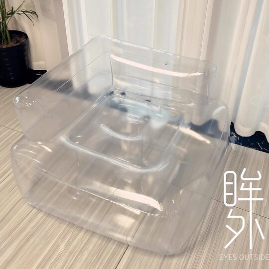Internet celebrity transparent inflatable sofa combination modern simple fashion home accommodation seat shooting props factory direct sales