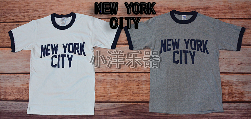John Lennon NEW YORK CITY Lennon Cotton short-sleeved T-shirt Crew neck color edge replica