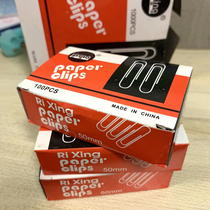 Seagull card No. 8 paper clip Rixing large paper clip No. 8 red paper clip 50MM large paper clip