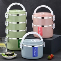 High capacity lunch box multi-layer stainless steel three layers insulation and box students lunch box on the one-layer four floors