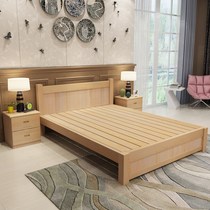 Economic solid wood bed double bed 1 5 1 8 m single bed 1 2 modern minimalist pine furniture bed