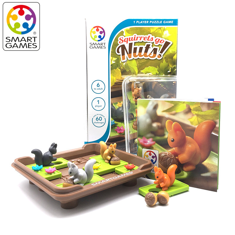 smart games four crazy squirrels Go Nuts children Puzzle Logic Table Swim Toys 6 