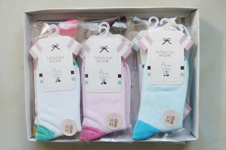 Vớ phụ nữ cô gái phi thường mùa xuân và mùa hè cotton mỏng của phụ nữ vớ trong ống vớ cotton cotton vớ của phụ nữ chải bông màu thủy triều - Bít tất nữ tất bàn nữ