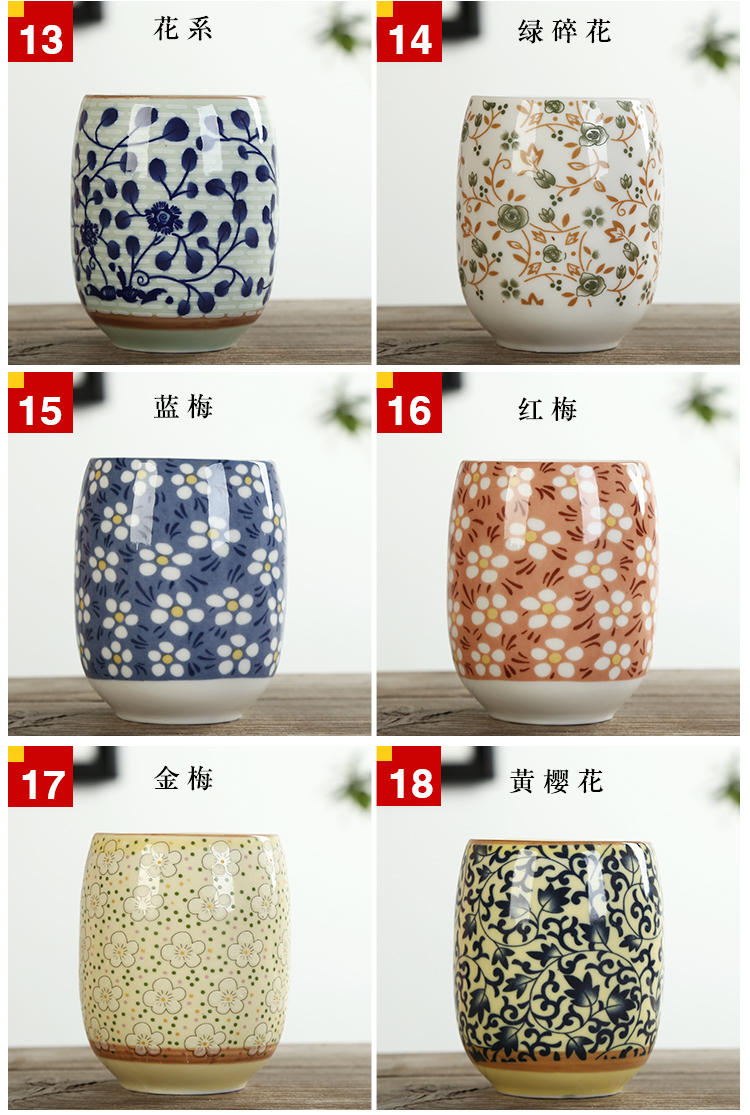 Teacup Gạch lớn Retro Cup Nhật Bản Cup Six Kung Fu Bộ 175ml Rượu vang ly văn phòng hộ gia đình - Trà sứ ấm trà đạo