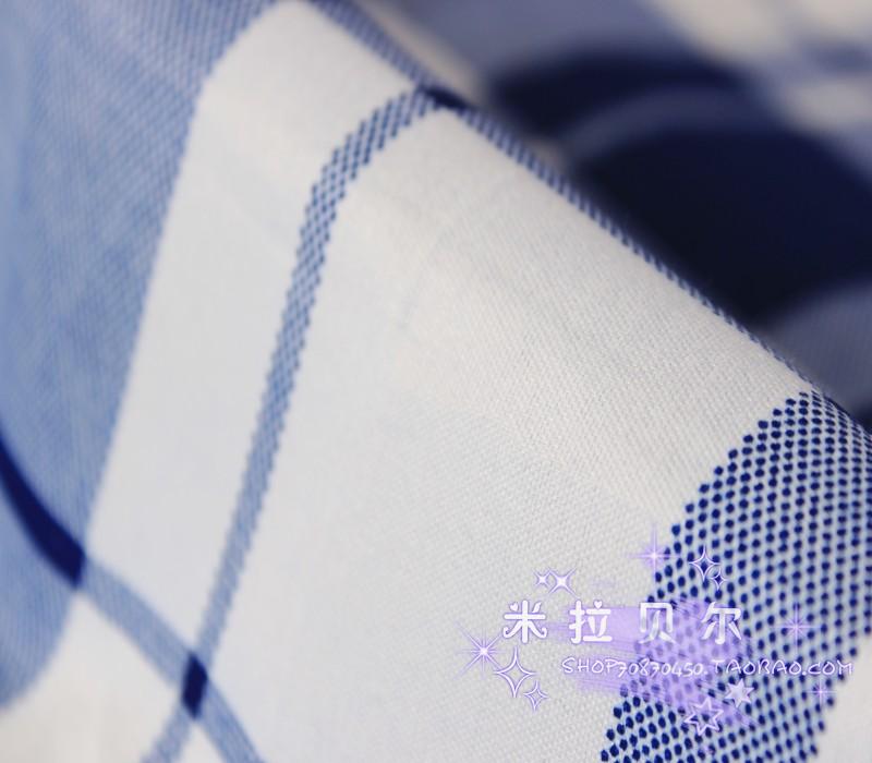 Tấm vải cotton, ký túc xá đại học một mảnh, 1 mét, giường đơn, trường đơn, tấm kẻ sọc màu xanh và trắng - Khăn trải giường drap nệm