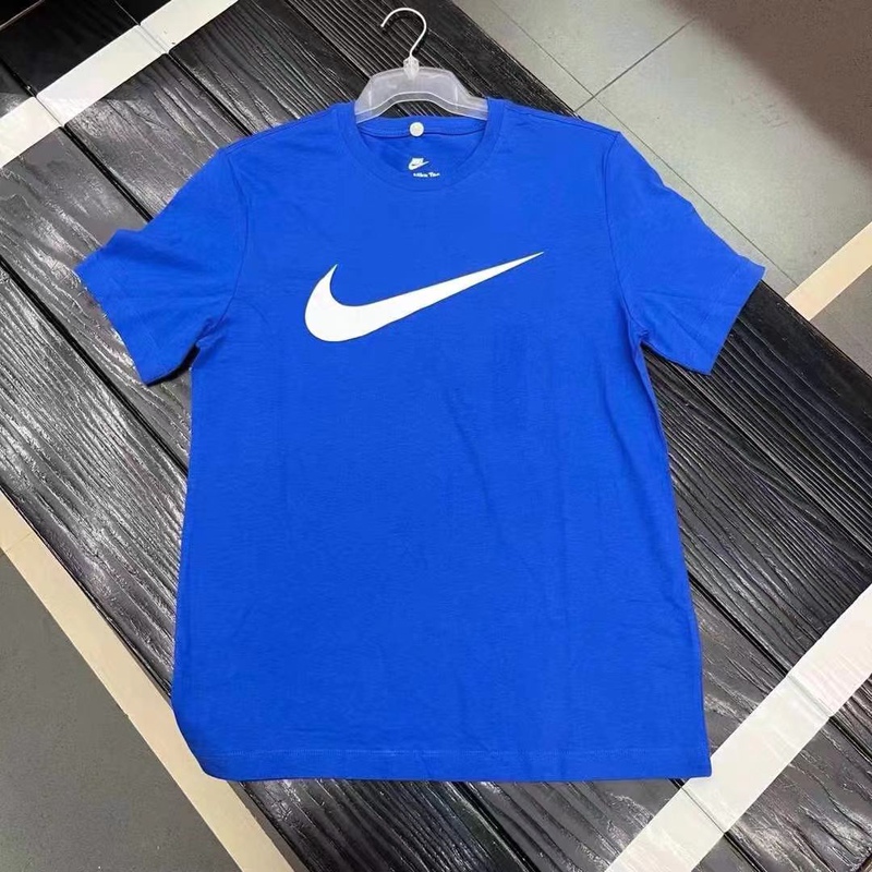 Nike Nike Men's and Women's Sports Casual Simple Large Logo Knitted Quick-Drying Short-Sleeved T-Shirt