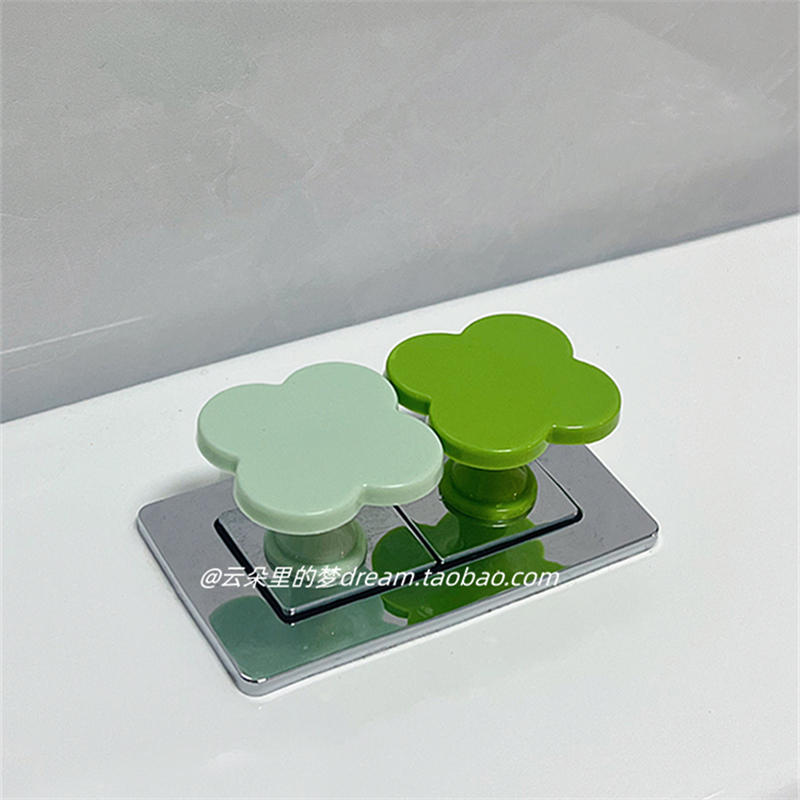 Four-Leaf Clover Toilet Button Bathroom Water Tank Switch Button Nail Art Aid Toilet Lucky Clover Presser Bathroom Four-Leaf Clover Toilet Button Bathroom Water Tank Switch Button Nail Art Aid Toilet Lucky Clover Presser Bathroom