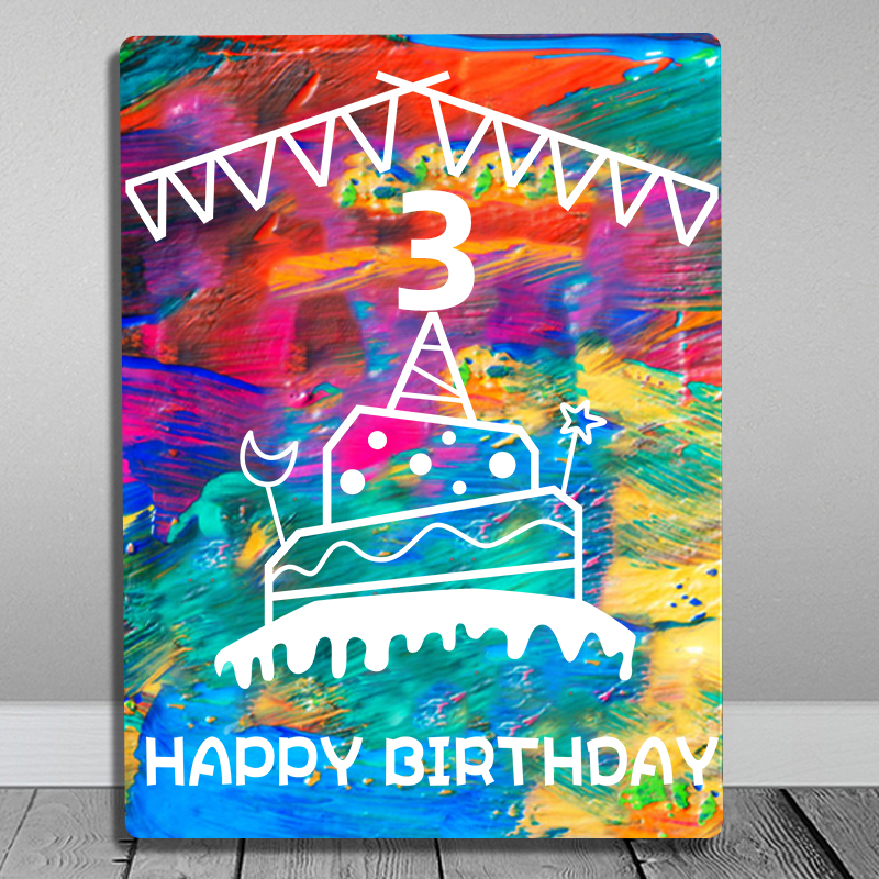 (Birthday painting DIY suit) washed paint material drawing board picture frame gift to customize baby's birthday painting-Taobao