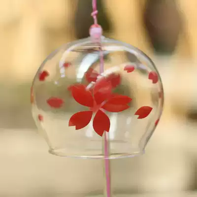 Mixed batch creative wind chimes custom Japanese handmade glass gifts factory direct glass craft gift decoration cherry blossom