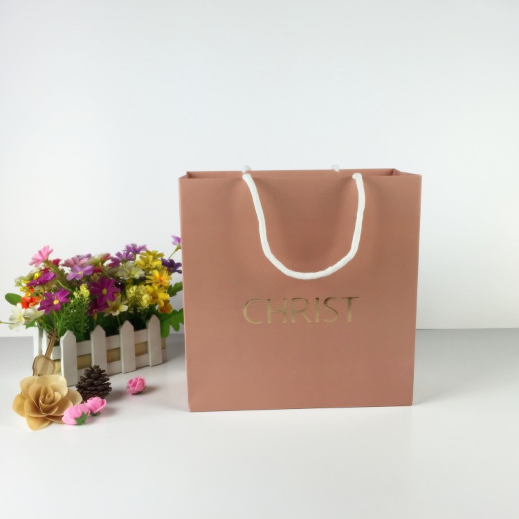 High-end Bronzing Advertising Hand Paper Bags Custom Gift Bags Printed Clothing Shopping Bags Enterprise Exhibition Hand Bags
