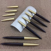 Huachang Artisans Pen School Commencement Teachers Festival Black Sandalwood Neutral Sign Pen Brass Metal Pen Custom LOGO
