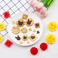 Handmade phim hoạt hình cookie khuôn tự làm tích cực và tiêu cực hai bánh sandwich khuôn bánh quy Khuôn mặt bướm bé bột mài khuôn làm kẹo dẻo