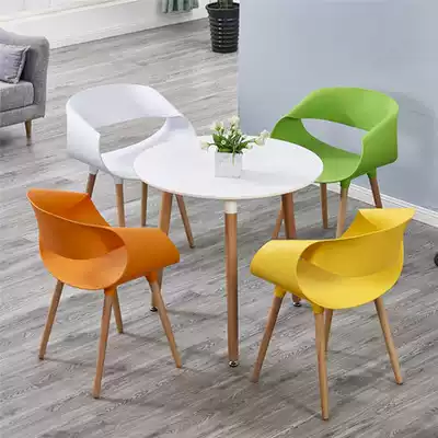 Negotiation table and chair combination simple modern sample house display center leisure reception Business rest area round table and chair one table four chairs