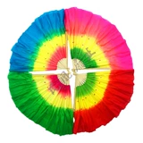 Вентилятор вентилятора Трехноколонный градиент квадратный квадратный вентилятор янге Двойной вентилятор с двойным вентилятором Порошок желтый зеленый one -фут 18 Бесплатная судоходство.