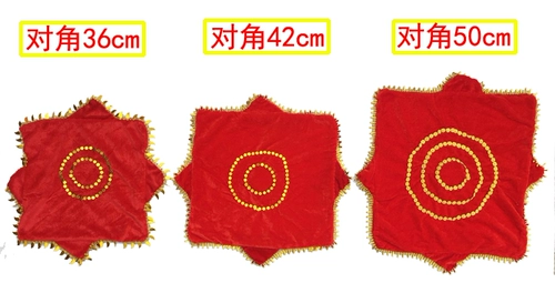 Рукопадающий вручную танцевальную плавку Двухпередача, восьмиугольный шарф сгущенным золотым бархатным платком, носовым платком для испытания