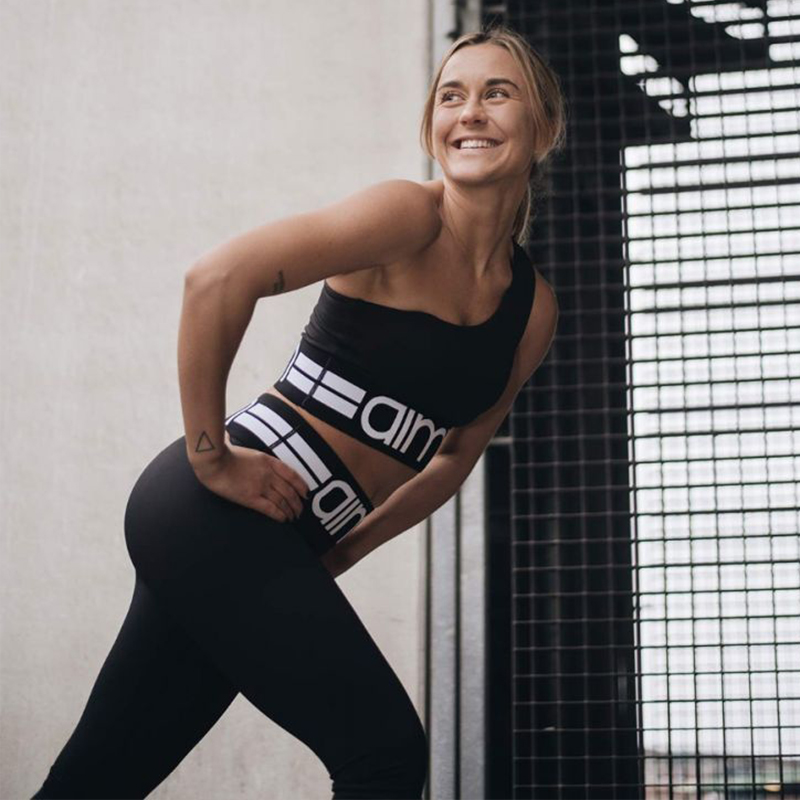 Inner radiance aimn high waist yoga pants stretch tight aimn sports breathable fitness trousers Knock