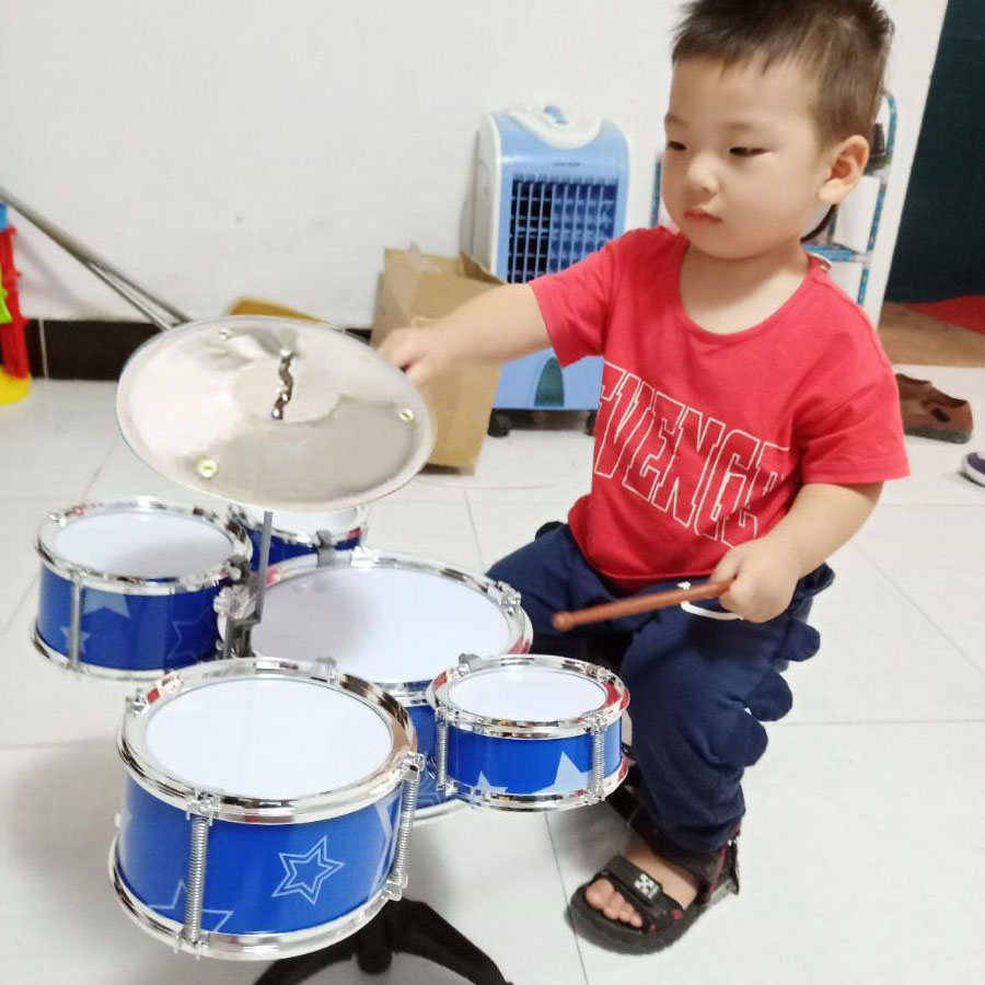 Large children's toy drum set Beginner beating baby Kids Jazz drum Musical instrument Guitar Puzzle 61