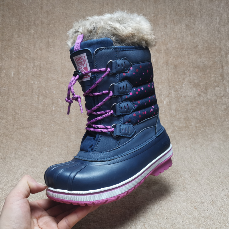 Export foreign trade winter suitable for Northeast children's warm snow boots minus 40 degrees cold resistant waterproof girls boots