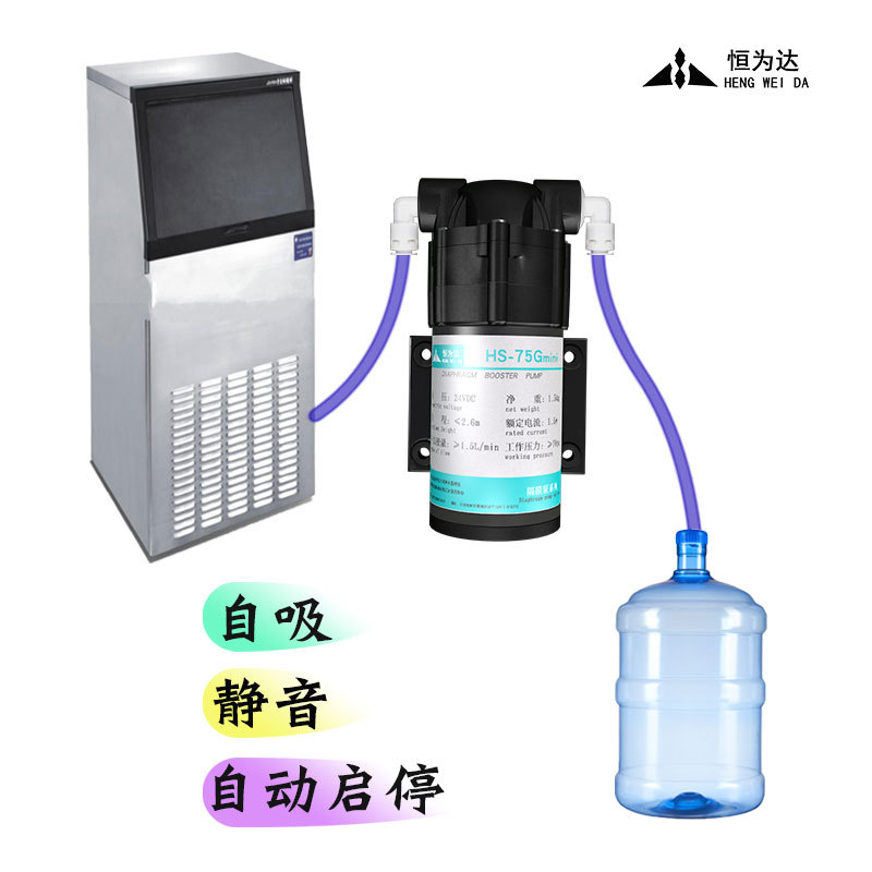 Hengweida Silent Ice Machine Water Pump Self-Priming Pump Booster Pump Automatic Start-Stop Water Bucket Pumping Small Flow Pump