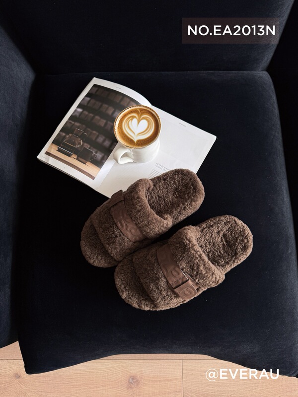 Everau Wool Slippers for Women for Outdoor Wear 2026 Autumn and Winter New Thick-Soled High-End Home Wool Slippers 2013N Everau Wool Slippers for Women for Outdoor Wear 2026 Autumn and Winter New Thick-Soled High-End Home Wool Slippers 2013N