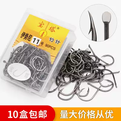 10 boxes of pagoda boxed hook Isnei with barbed hook high carbon steel hook crochet 1-18