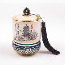 Hubei Featured Gifts Crafts Yellow Crane Tower Glazed Tea Pans Home Furnishings Business Gifts