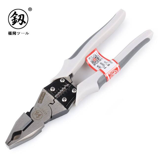 Fukuoka Tools Strength Saving Multifunctional Wire Cutter Insert Pliers Flat-Out Wire Cutter 8 Inch FO-2016A