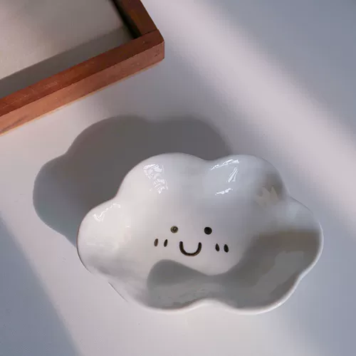 Holas японские INS Ceramic Dailware милые облака окунутые соус -тарелка горячее горшок приправы маленькое блюдо салат уксус диск салат уксус диск