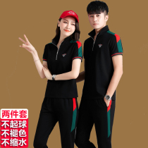 2021 summer lovers fashion mens casual sports suit Womens short-sleeved trousers Sportswear two-piece set thin section