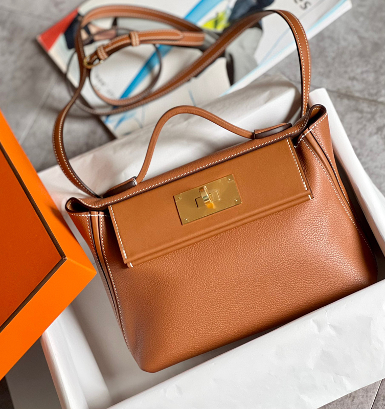 Fully Handmade Waxed Thread Kelly 2424 Mini Genuine Leather Backpack Crossbody Single Shoulder Mini Handbag Tofu Dumpling Bag