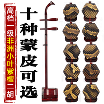 Red sandalwood erhu playing erhu Erhu instrument hand skin wooden shaft small leaf red sandalwood erhu shed Qin rhyme erhu