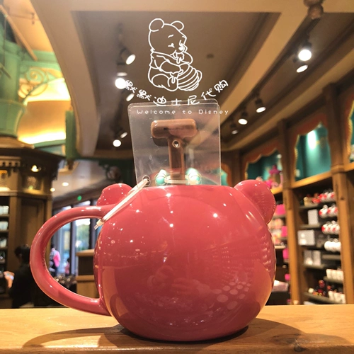 Шанхай Дисней, отечественные закупки, история игрушек, кружка с клубничным медведем и ложкой, керамическая чашка, чашка для питья