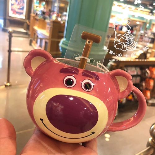 Шанхай Дисней, отечественные закупки, история игрушек, кружка с клубничным медведем и ложкой, керамическая чашка, чашка для питья