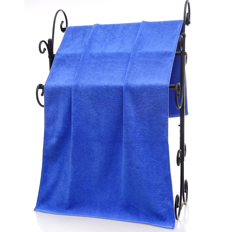 Royal Blue Bath Towel Hotel Spa Foot Massage Bath Aviation Blanket Large Towel Pure Cotton Home Use Bath Embroidered Lettering
