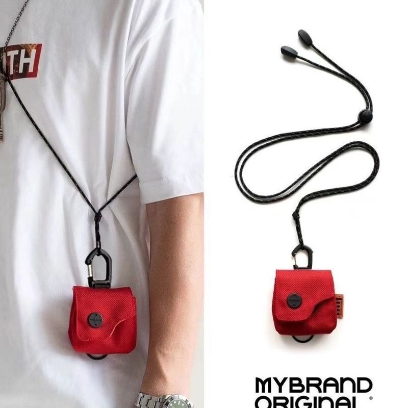 Chinese Red Mni Quick-Release Magnetic Buckle Coin Purse Earphone Bag Lipstick Bag Mini Key Bag