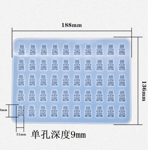 Милая акриловая силиконовая форма, подвеска, аксессуар, с медвежатами