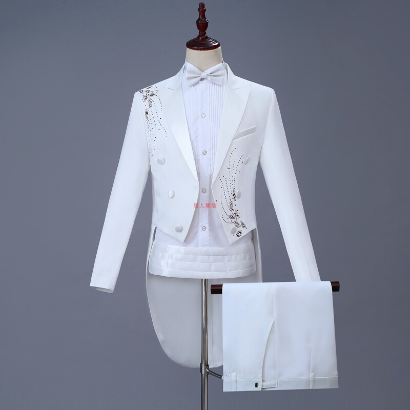 Tuxedo Men's Slim-Fit Formal Suit Men's Choir Suit Stage Performance Costume Magic Men's Tuxedo