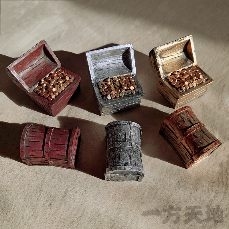 Scene Model Simulation Miniature Mini Treasure Chest Cabinet Money Box Micro-Scenery Sand Table Shooting Props Landscaping Decoration Ornaments