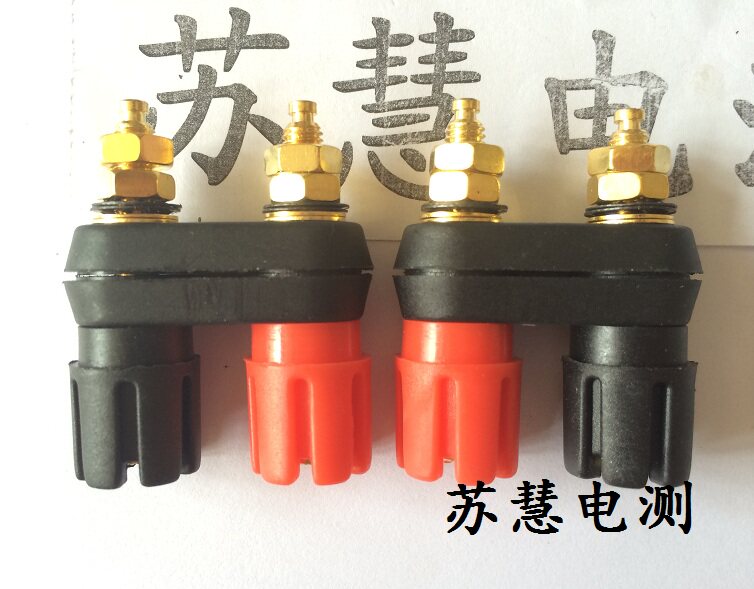 Connected connecting column double plated gold - plated plug Power plug 4mm banana socket plum - flower type
