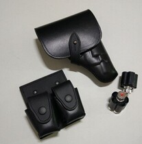  New Zuo wheel waist pistol holster invisible props single police standard safety protection cowhide magazine cover wheel holster